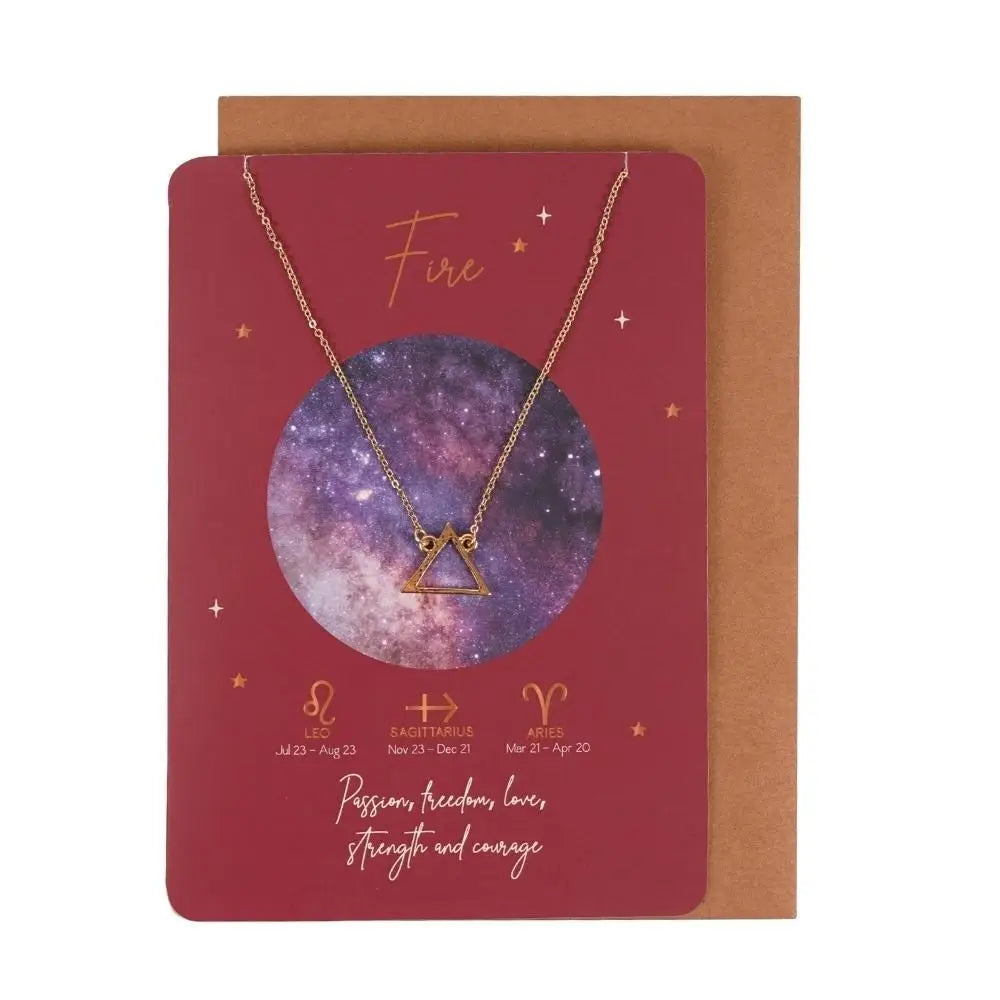Elements Zodiac Necklace On Greeting Card