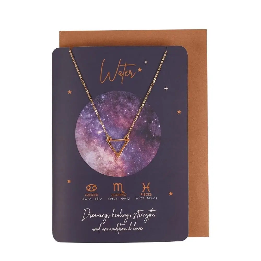 Elements Zodiac Necklace On Greeting Card