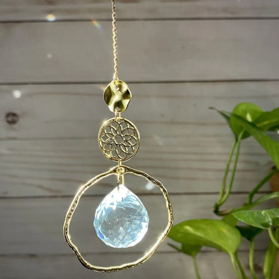 Brass Flower of Life Sun Catcher