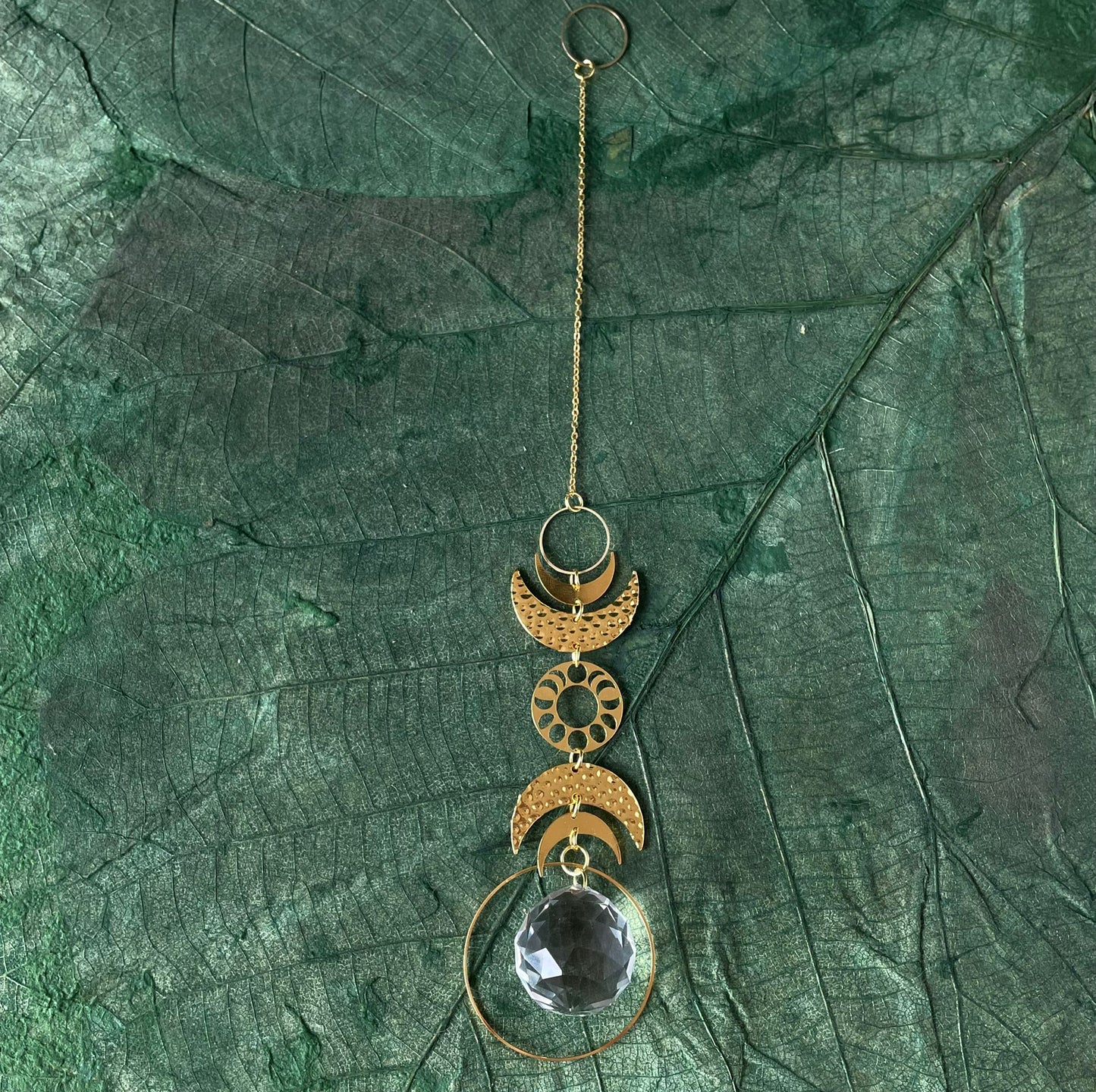 Brass Celestial Moon Phase Sun Catcher