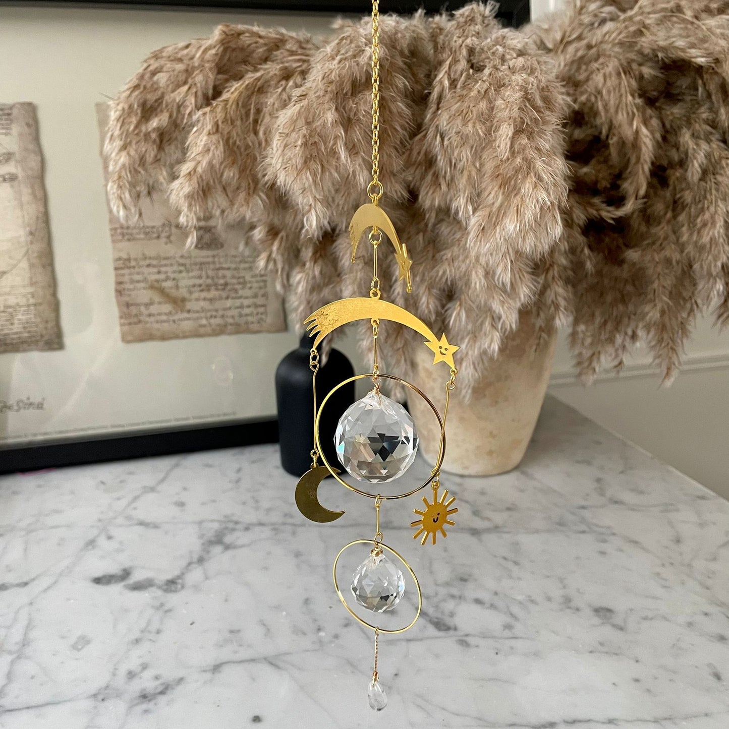 Brass Shooting Star Sun Catcher
