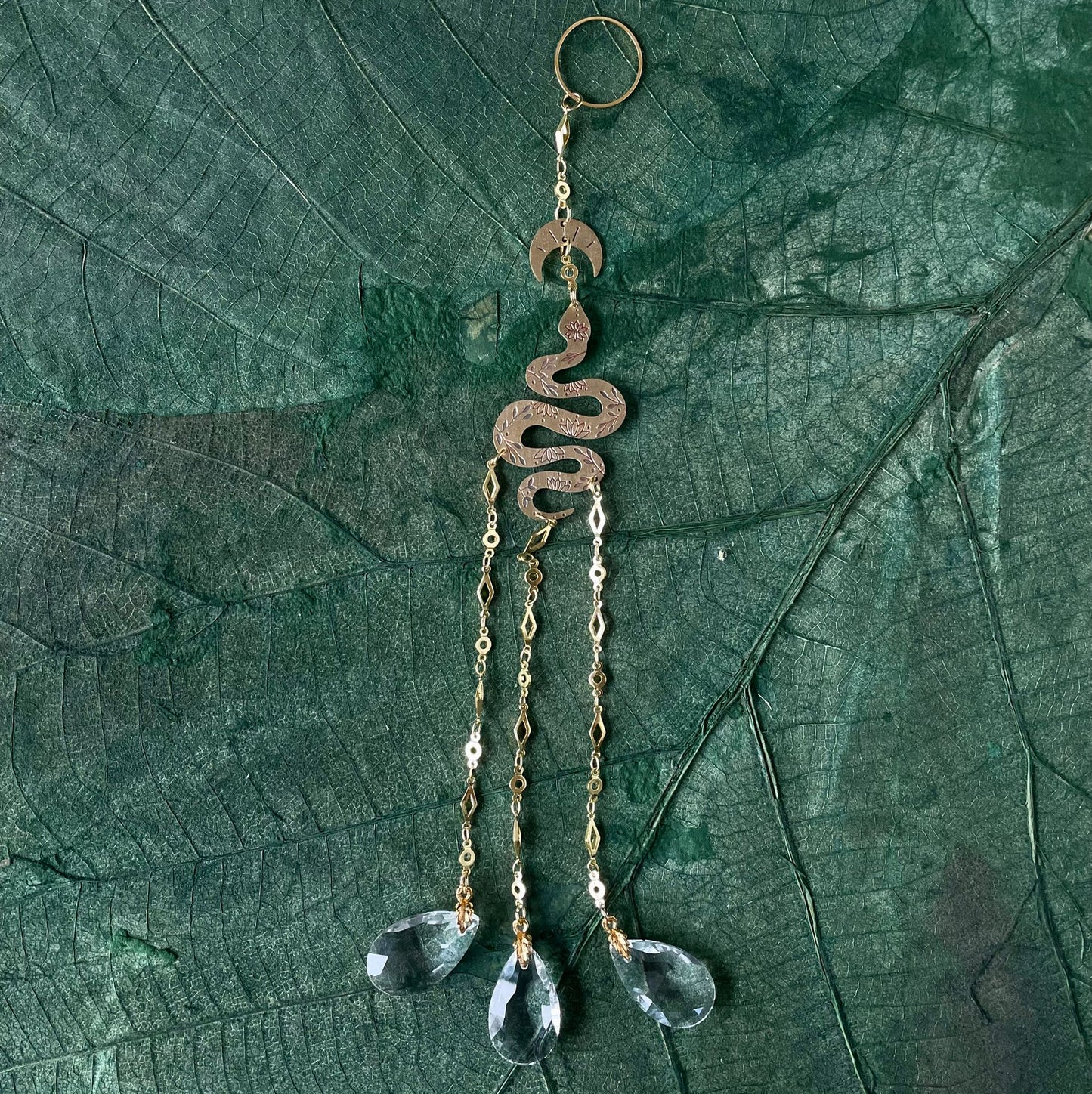 Brass Snake Sun Catcher