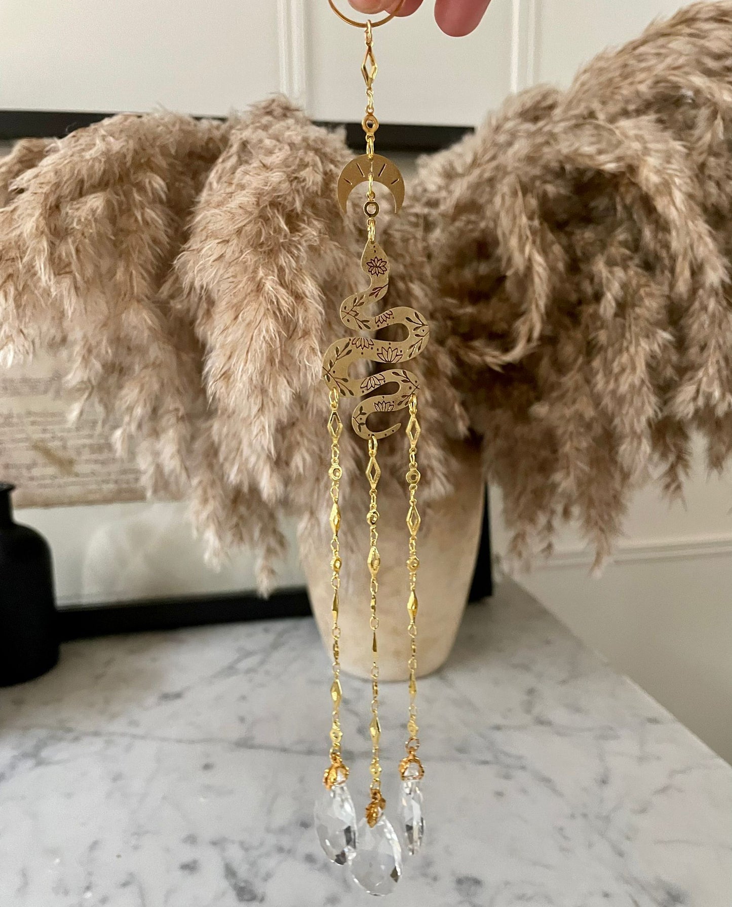Brass Snake Sun Catcher