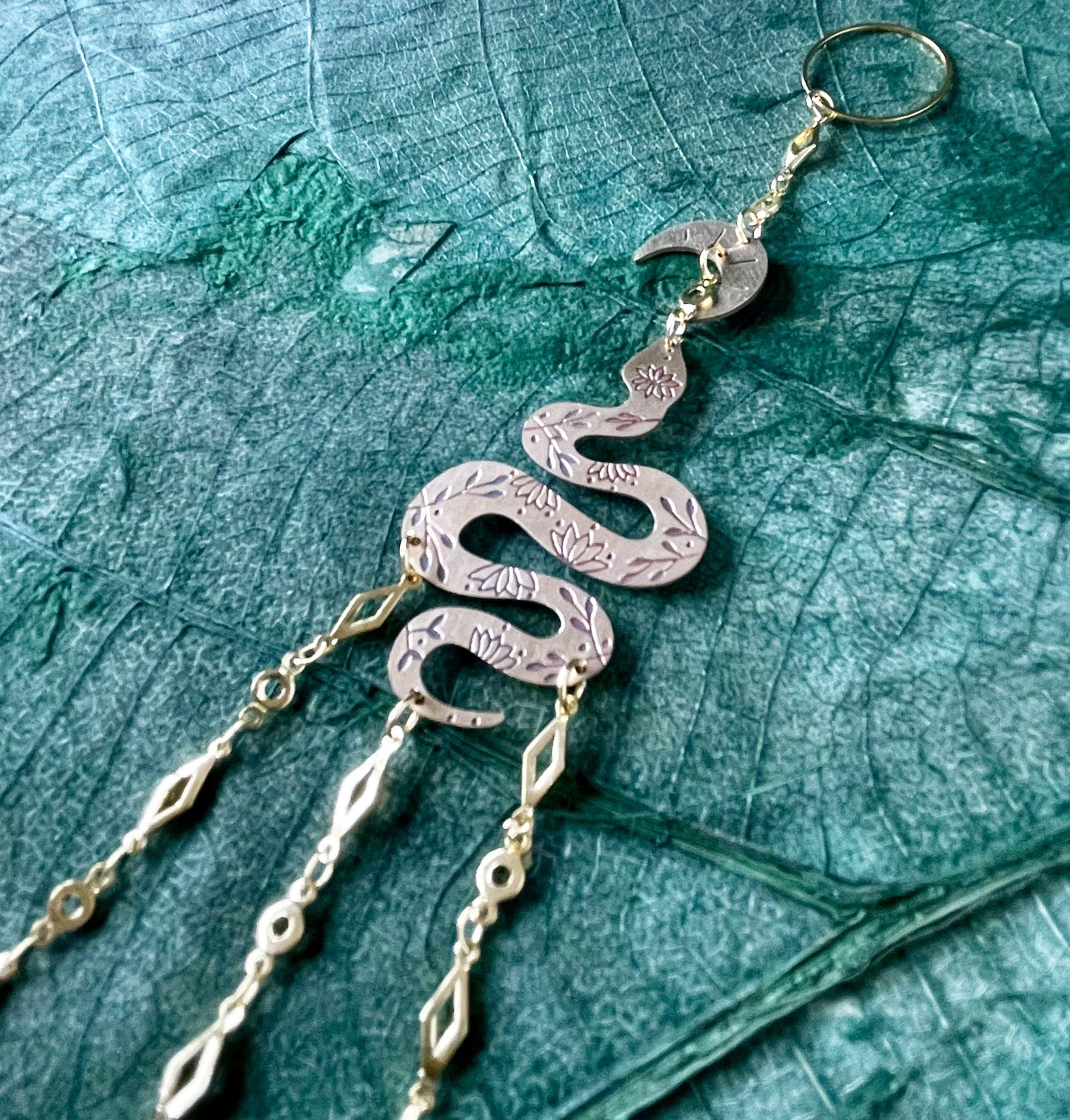 Brass Snake Sun Catcher