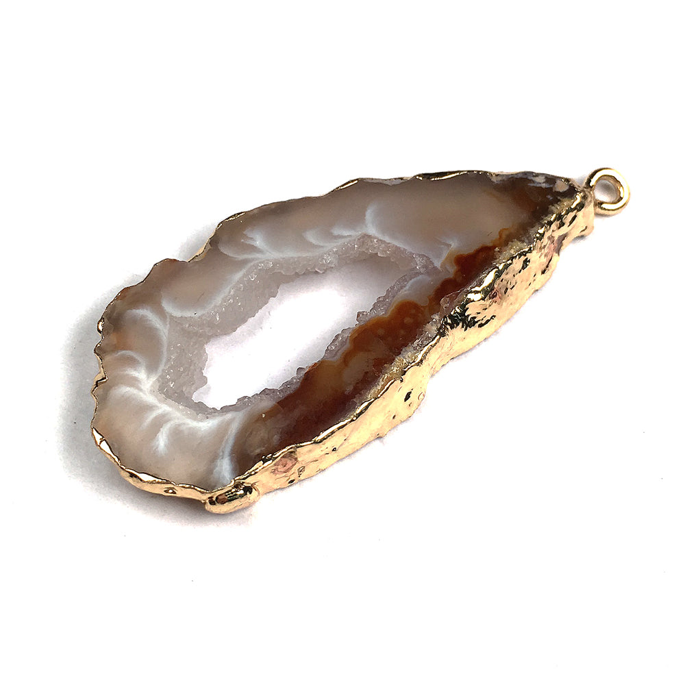 Gold Plated Agate Pendant