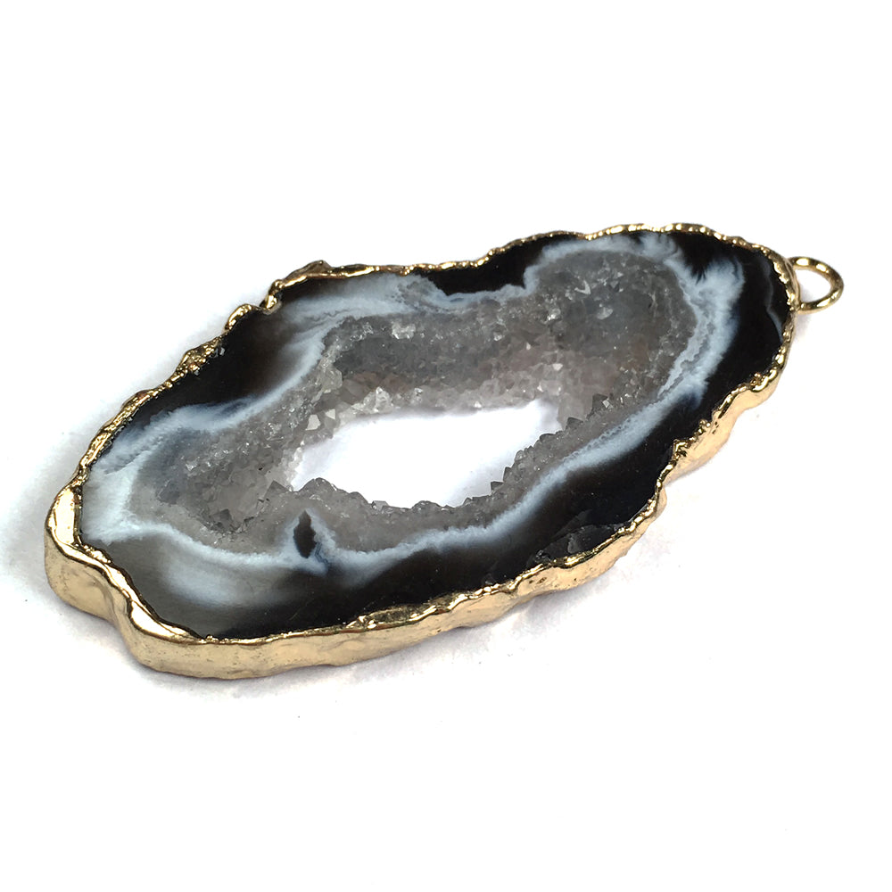 Gold Plated Agate Pendant