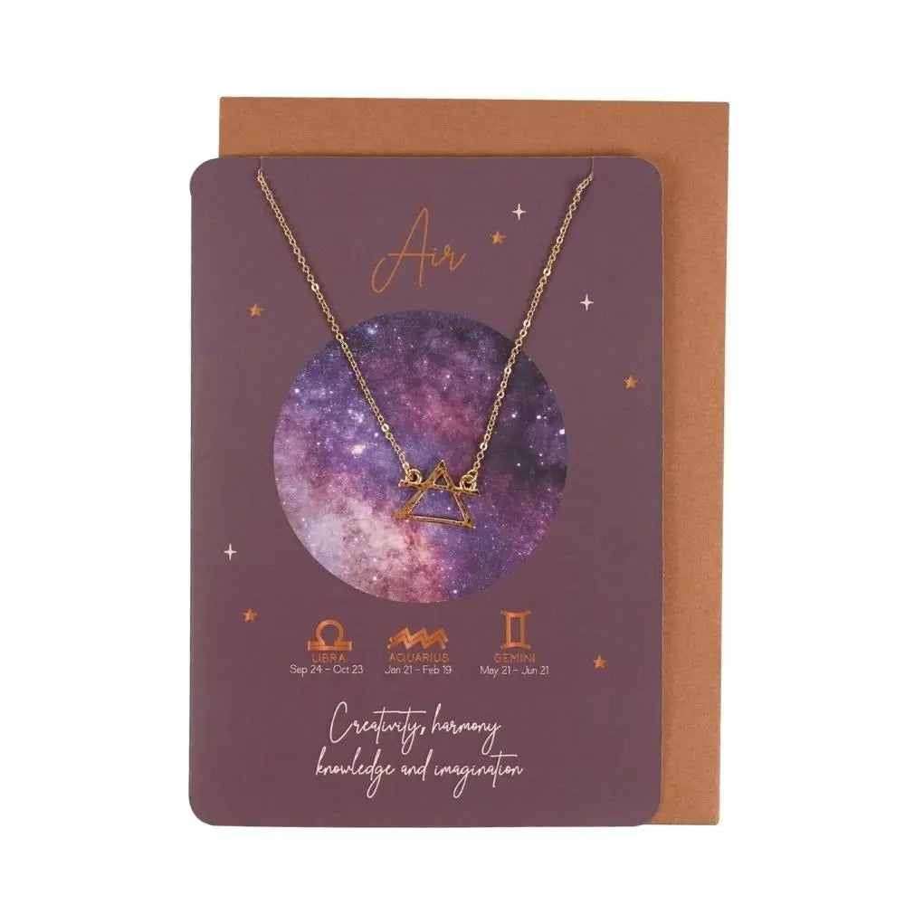 Elements Zodiac Necklace On Greeting Card