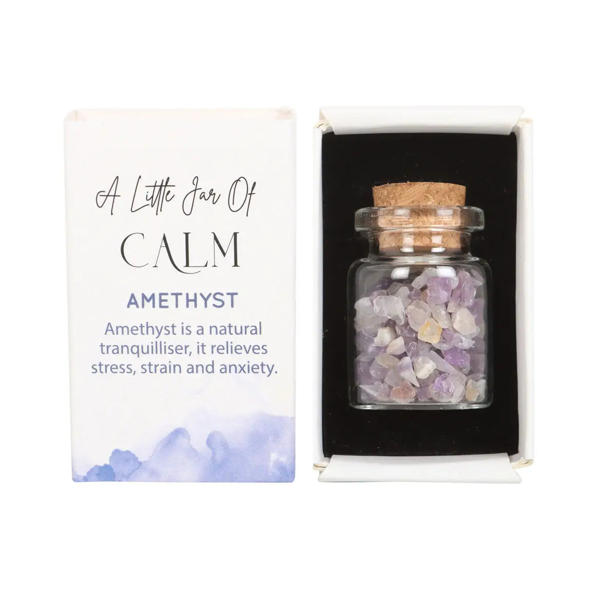 Jar of Calm Amethyst Crystal in A Matchbox