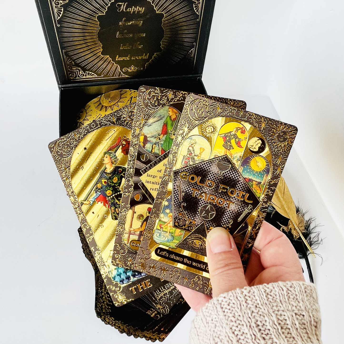 Deluxe Golden Foil Tarot Gift Box