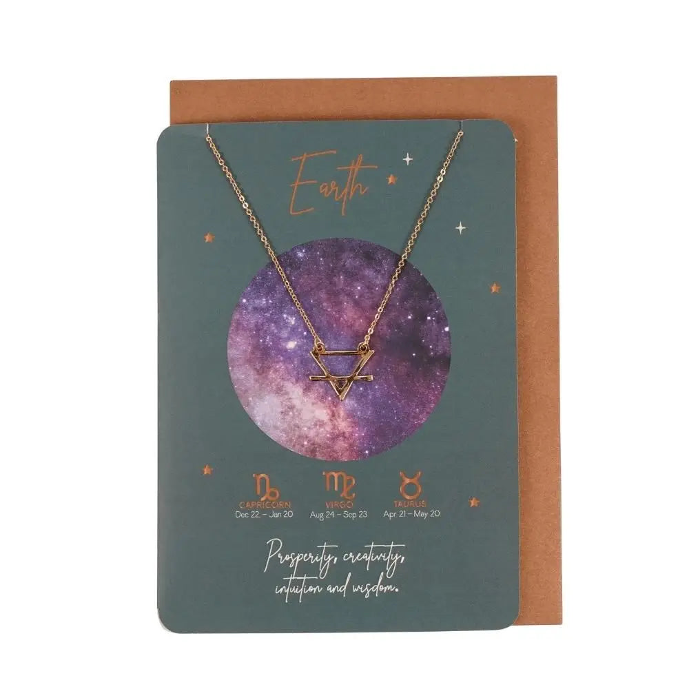 Elements Zodiac Necklace On Greeting Card