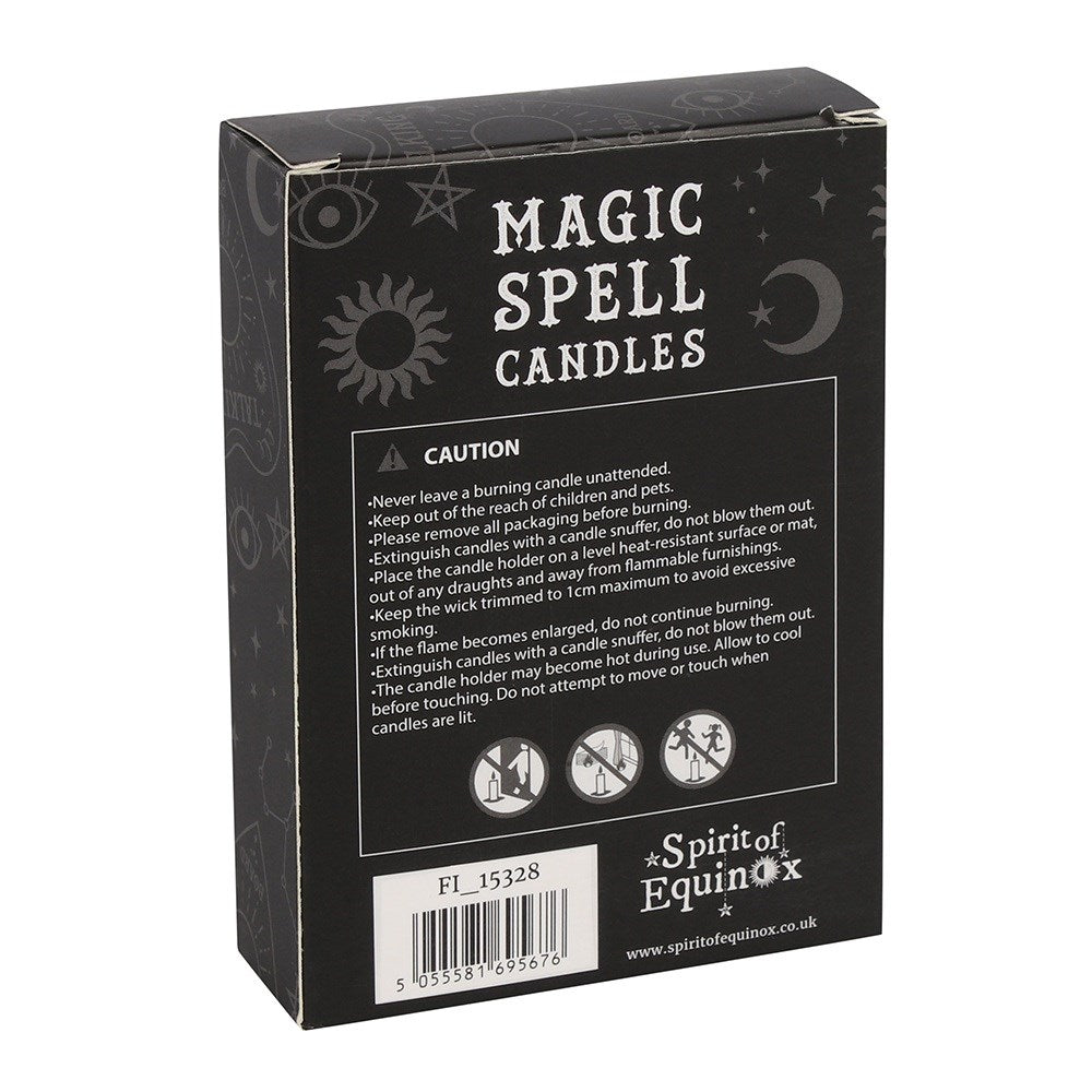 Set of 12 Green 'Luck' Magic Spell Candles