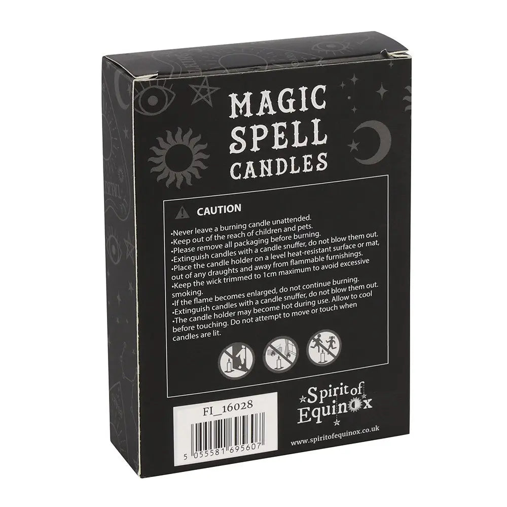 Set of 12 White 'Happiness' Magic Spell Candles