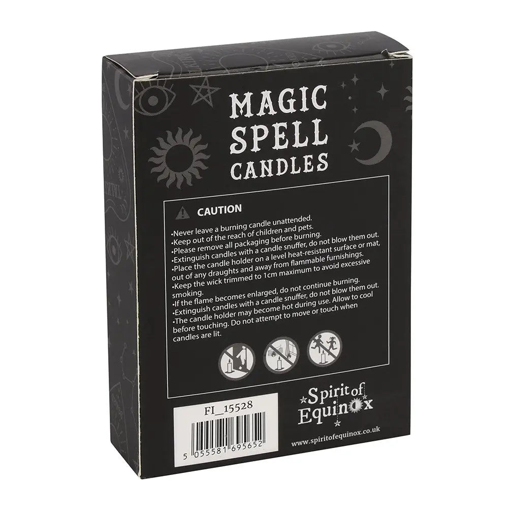 Set of 12 Yellow 'Success' Magic Spell Candles