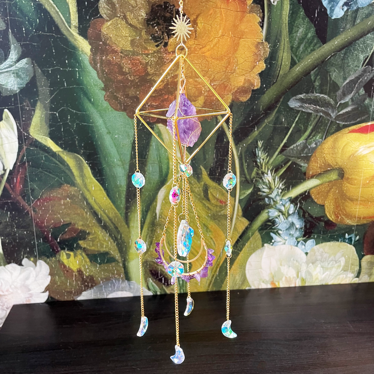 Sun Catcher with Healing Crystal