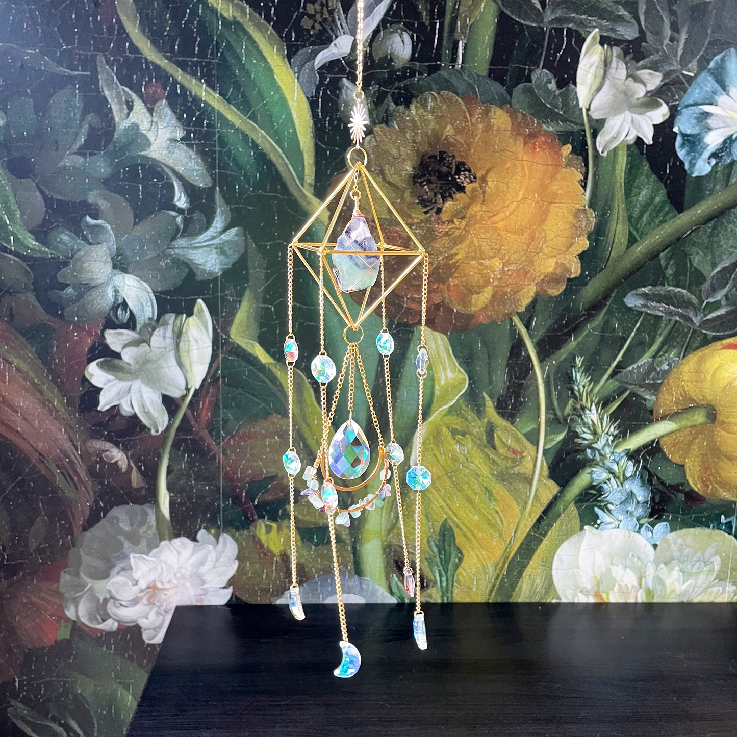 Sun Catcher with Healing Crystal