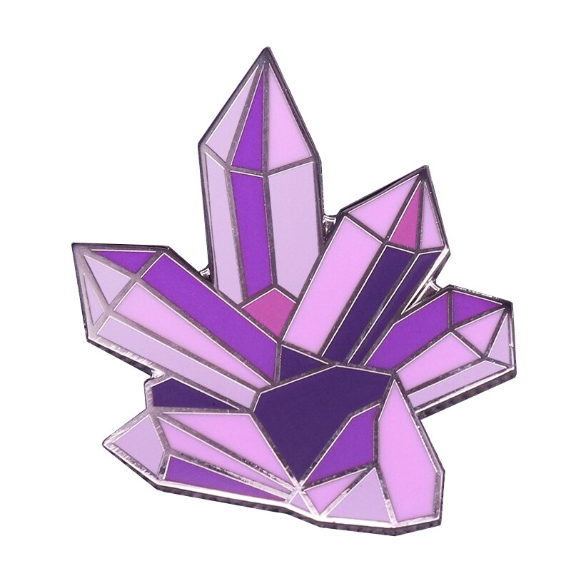 Purple Spike Crystal Pin