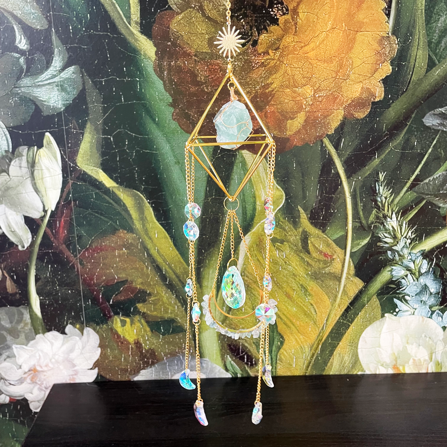 Sun Catcher with Healing Crystal