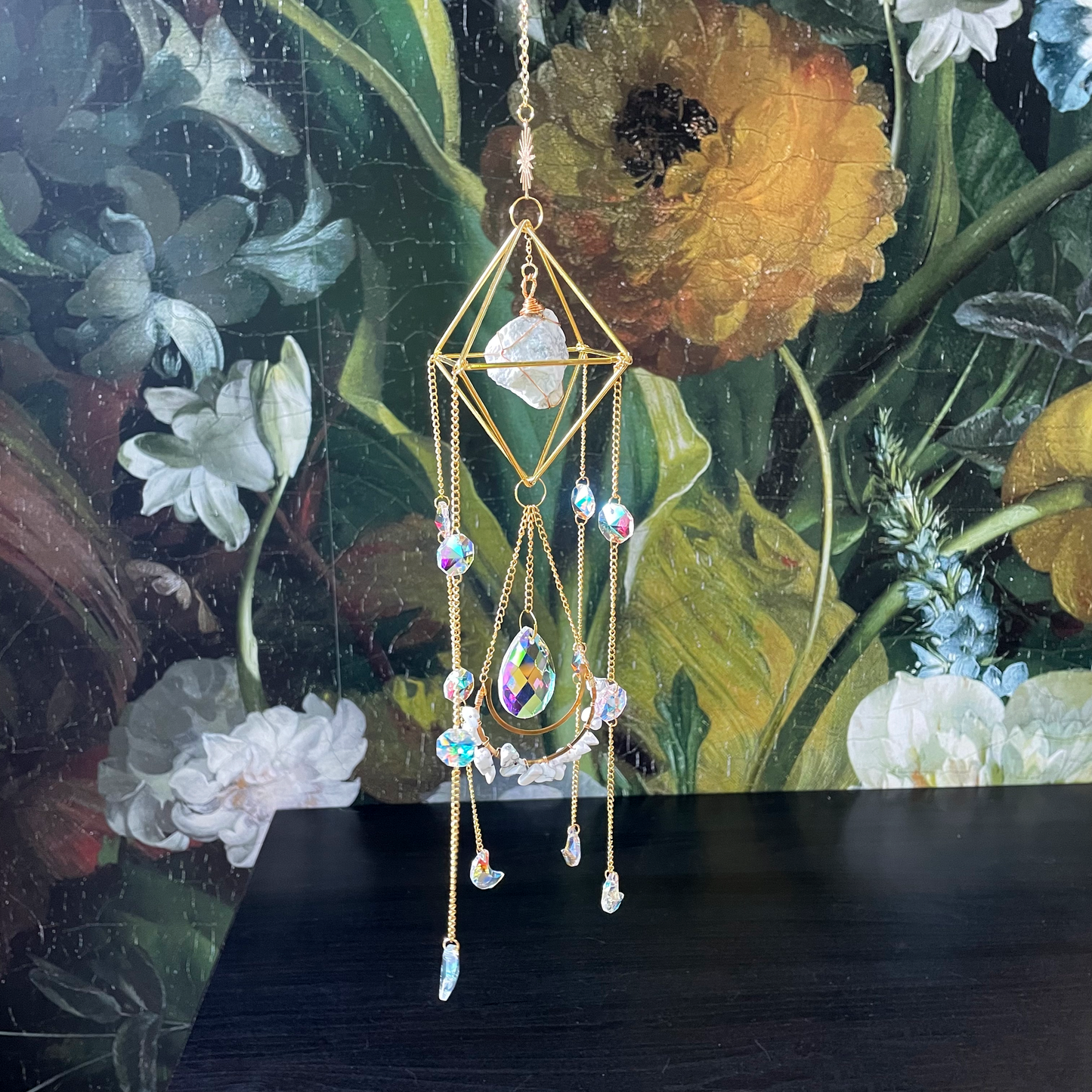 Sun Catcher with Healing Crystal