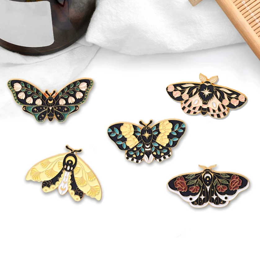 Moth Brooches