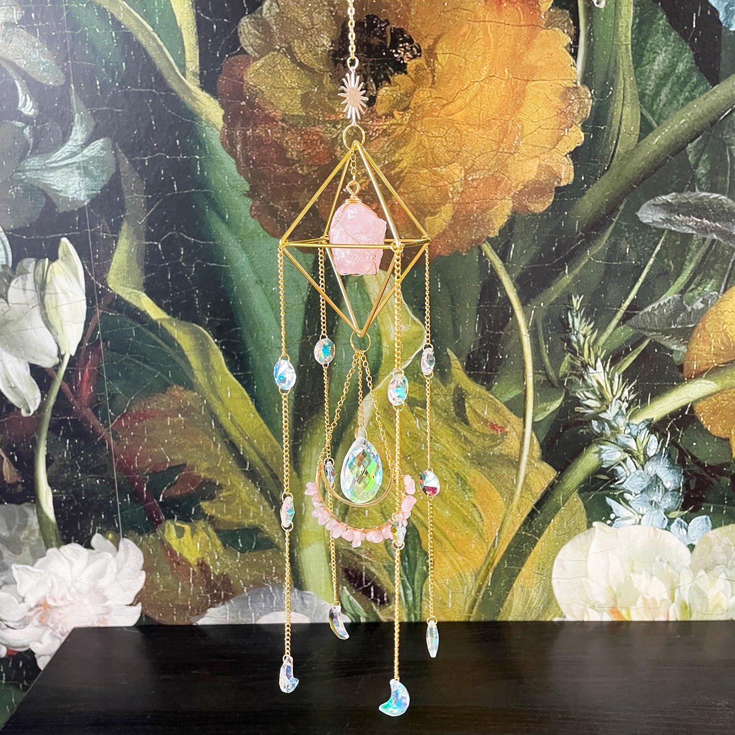 Sun Catcher with Healing Crystal