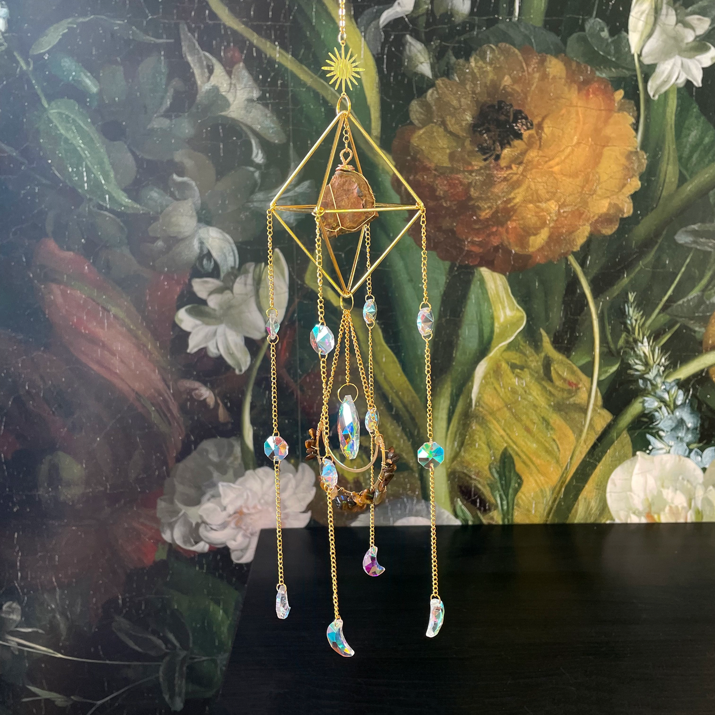 Sun Catcher with Healing Crystal